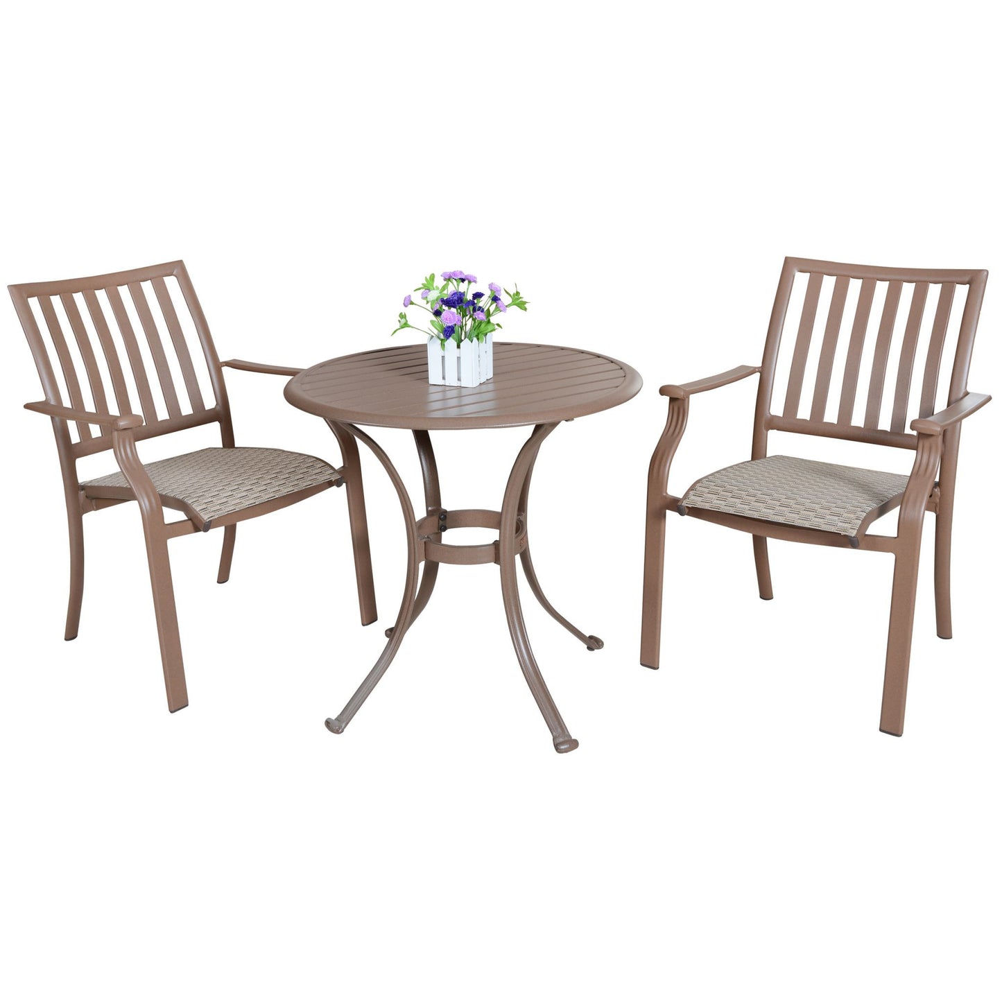 Panama Jack Island Breeze 3 PC Slatted Dining Bistro Group PJO-1001-ESP-3PC - BetterPatio.com