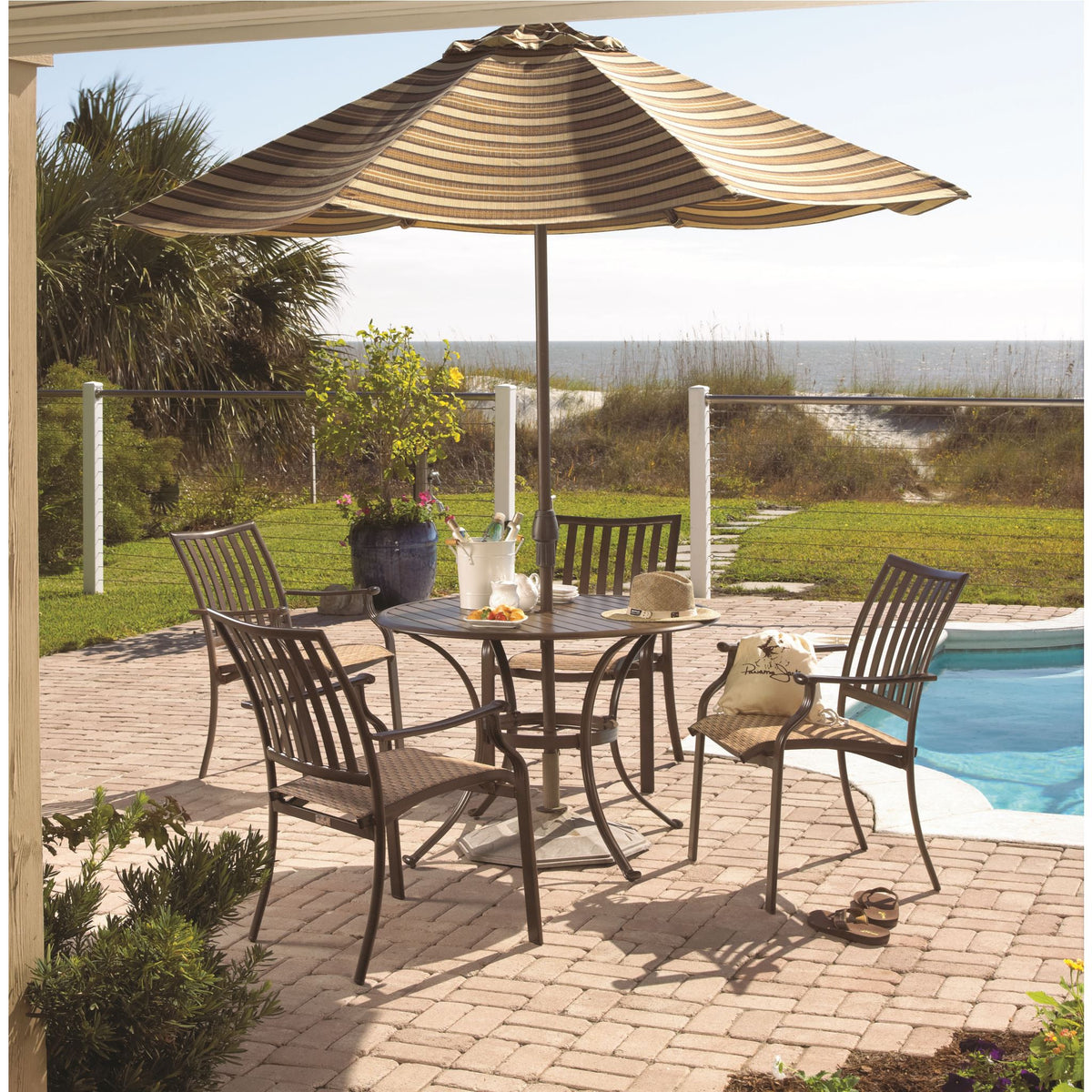 Panama Jack Island Breeze 5 Piece Dining Set PJO-1001-ESP-5PC - BetterPatio.com
