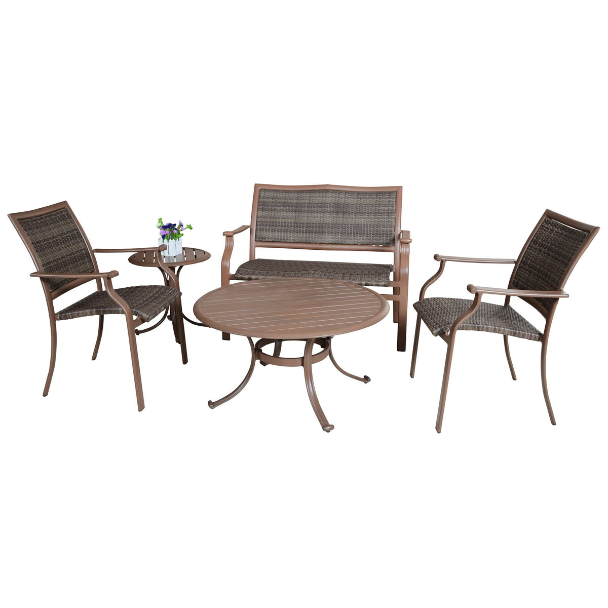 Panama Jack Island Cove Woven 5 piece Lounge Set PJO-8001-ESP-5PCS - BetterPatio.com