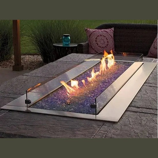 Empire Comfort SystemsEmpire Carol Rose Outdoor Linear Fire Pit, Manual Ignition with Multicolor LED Lighting OL48TP18N- BetterPatio.com