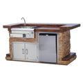 Bull Outdoor Entertainer's Bar with Bar Caddy and Refrigerator