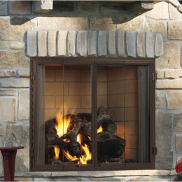 Majestic Castlewood 42 Inch Single Sided Wood Burning Outdoor Fireplace