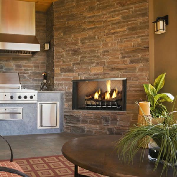 Majestic Villa 42 Inch Single Sided Gas Outdoor Fireplace - BetterPatio.com