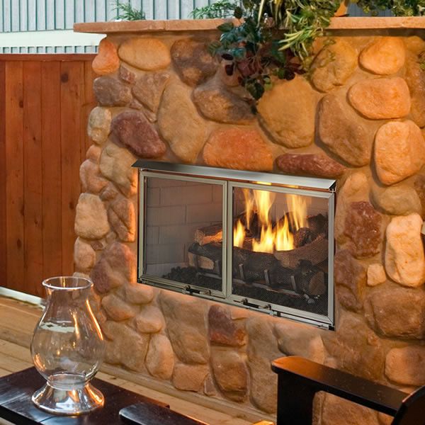 Majestic Villa 36 Inch Single Sided Gas Outdoor Fireplace - BetterPatio.com