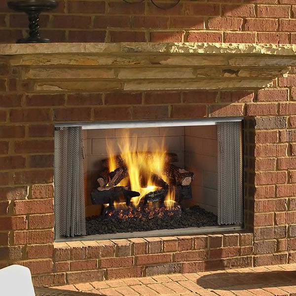 Majestic VillaWood 36 Inch Single Sided Wood Burning Outdoor Fireplace - BetterPatio.com
