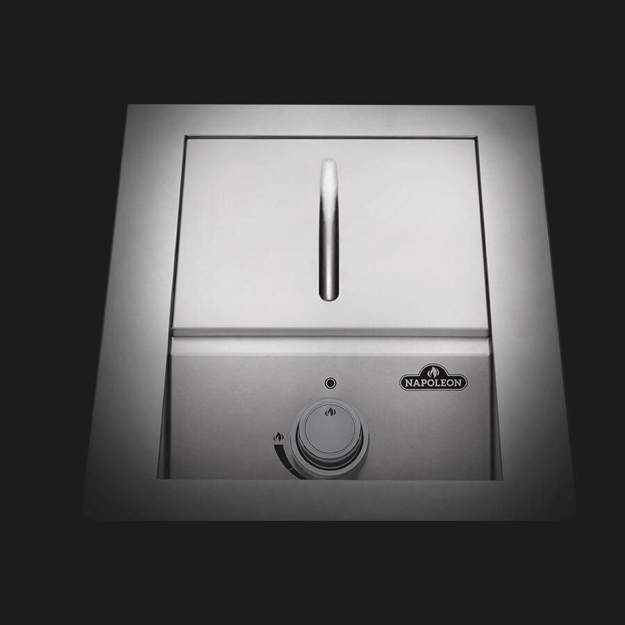 Napoleon Built-In 500 Series BI10RT - single range top stainless steel cover detail