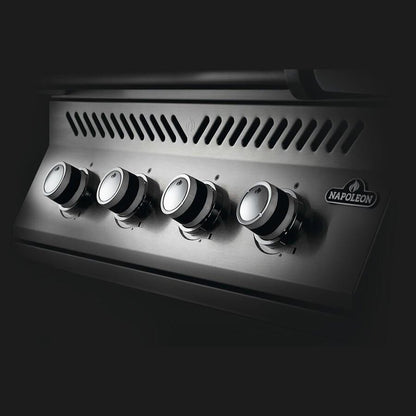 Napoleon Built-In 500 Series 32 Grill Head - chrome plated control knobs detail