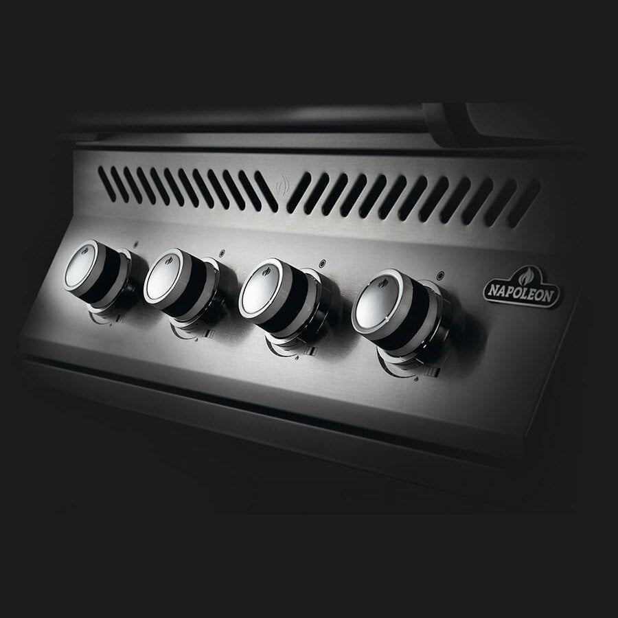 Napoleon Built-In 500 Series 32 Grill Head - chrome plated control knobs detail