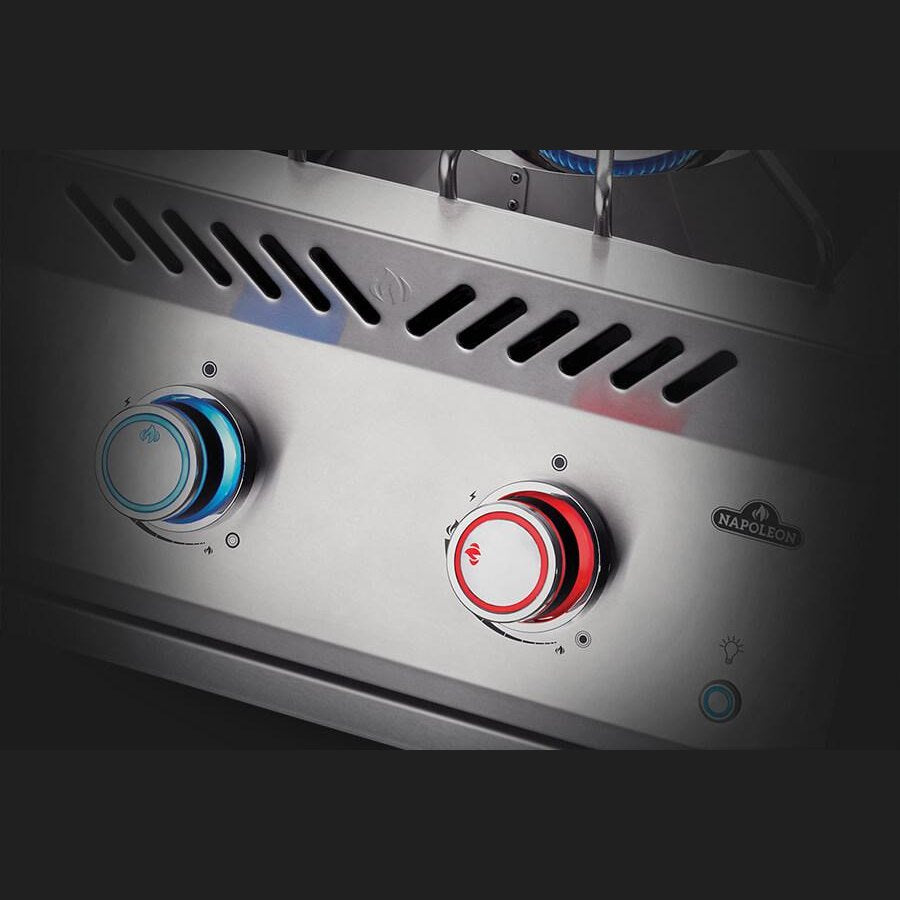 Napoleon Built-In 700 Series BIB18PB - power burner night light knobs SafetyGlow detail