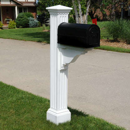 Mayne Manchester Mail Post 5852 - Full post assembly view with accessory detail