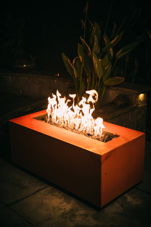 Fire Pit ArtFire Pit Art 60 Inch Linear Carbon Steel Fire Pit LN60_match-lit-lp- BetterPatio.com