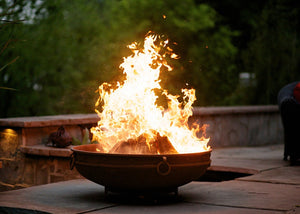 Fire Pit ArtFire Pit Art Emperor 37 Inch Iron Oxide Patina Fire Pit Emperor_wood-burning- BetterPatio.com