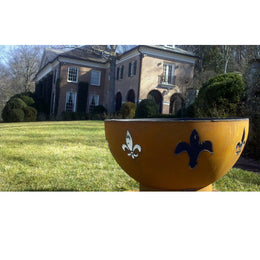 Fire Pit Art Fleur de Lis Wood Burning Fire Pit FDL