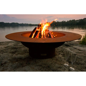Fire Pit ArtFire Pit Art Magnum 54 Inch Carbon Steel Fire Pit with Optional Lid - MAG MAG_wood-burning- BetterPatio.com
