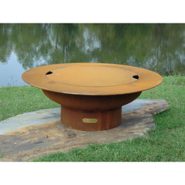 Fire Pit Art Saturn with Lid Wood Burning Fire Pit SAT/LID
