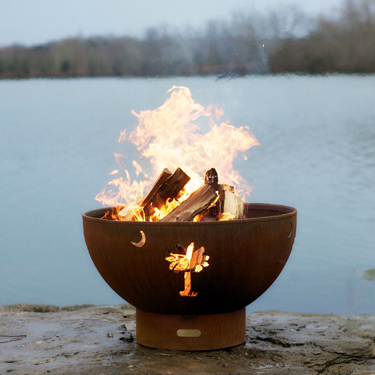 Fire Pit ArtFire Pit Tropical Moon Wood Burning Fire Pit TM TM_wood-burning- BetterPatio.com