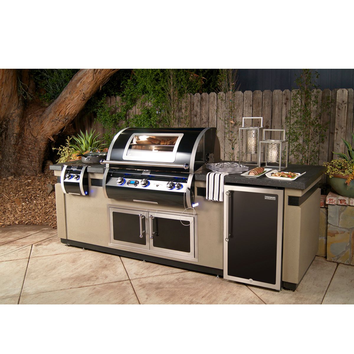 Fire Magic Black Diamond 9 Ft. Customizable BBQ Island  - DH790-SMR-108BA - BetterPatio.com