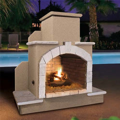Cal Flame 78 inch Outdoor Fireplace FRP-915