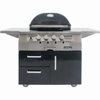 Primo Ceramic Grills X-Large Gas Grill Head PGGXLH - open hood view slide 2