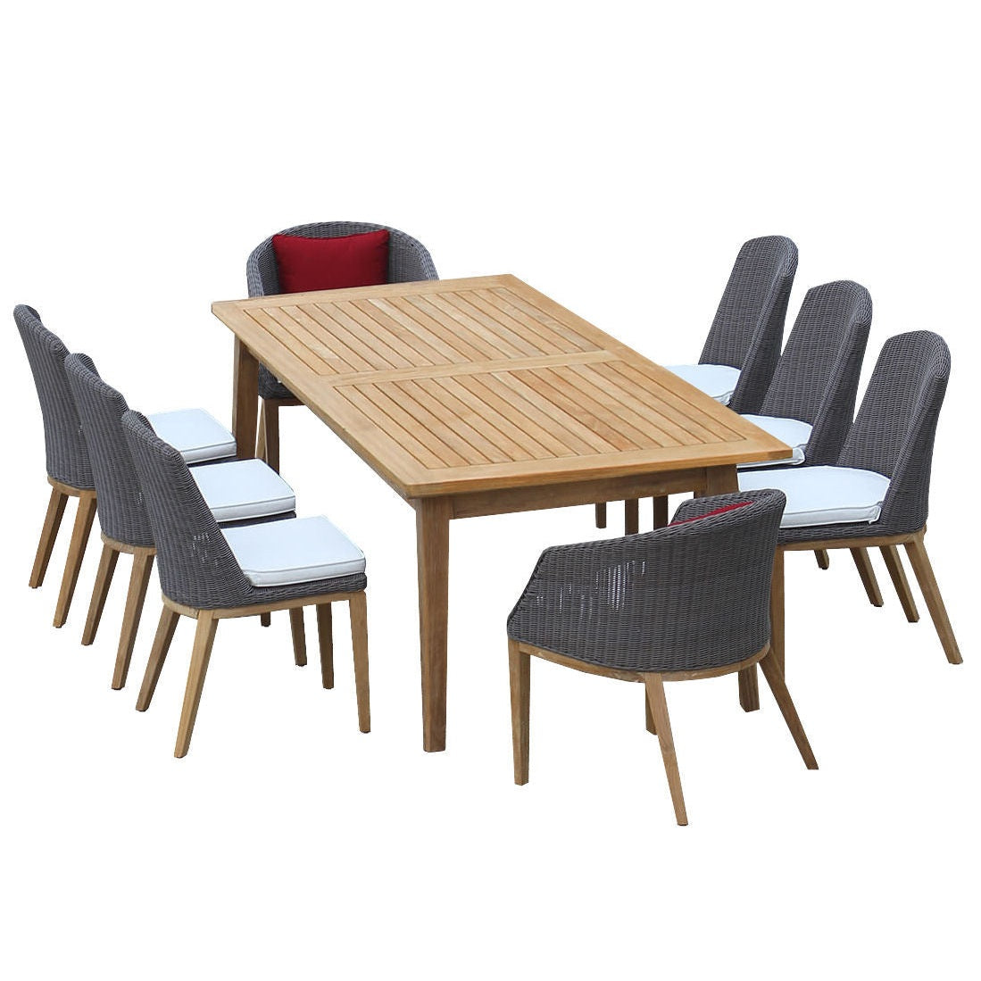 Douglas Nance Capri Dining Side Chair with White Seat Pad DN4456 - BetterPatio.com