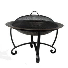 Blue Wave Riverside 29in Steel Fire Pit Set with Spark Screen NU2100