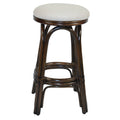 Carmen Indoor Swivel Rattan & Wicker 24" Counterstool in Antique Finish
