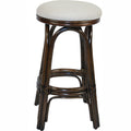 Carmen Indoor Swivel Rattan & Wicker 30" Barstool in Antique Finish