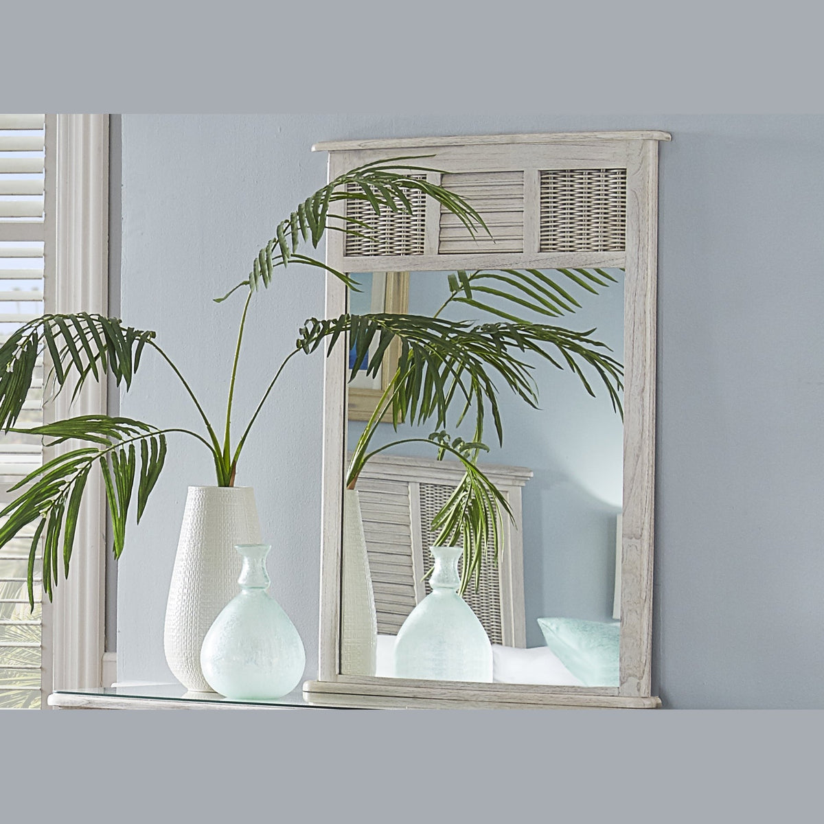 Hospitality Rattan HomeCoastal Breeze Mirror 1219-5003-WW- BetterPatio.com