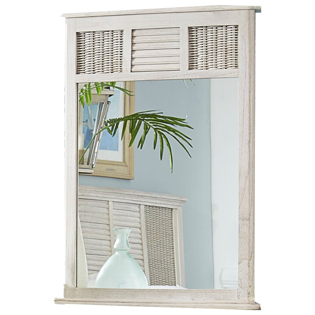 Hospitality Rattan HomeCoastal Breeze Mirror 1219-5003-WW- BetterPatio.com