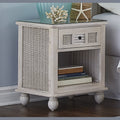Coastal Breeze One Drawer Nightstand w/Glass