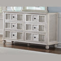 Coastal Breeze Six Drawer Dresser w/Glass