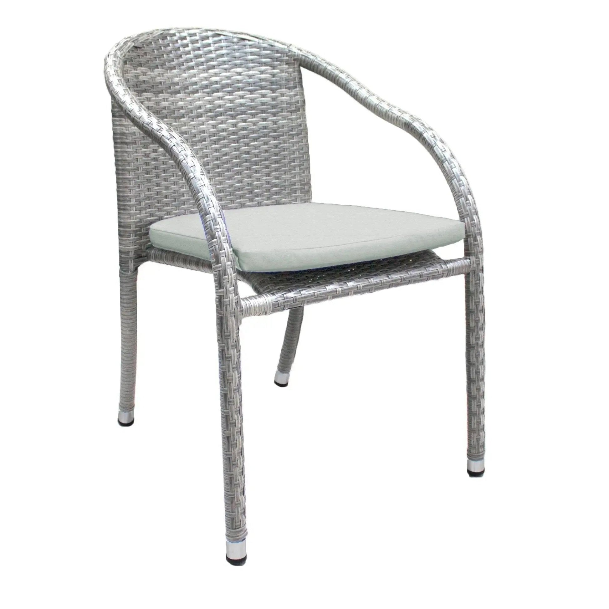 Hospitality Rattan PatioAthens 5-Piece Armchair Dining Set with Cushions 895-1147-WW-5DA-CUSH/SU-705- BetterPatio.com