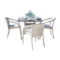 Athens 5-Piece Armchair Dining Set with Cushions