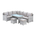 Athens 5-Piece Sectional Dining Set with Cushions