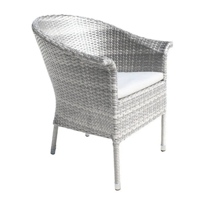 Hospitality Rattan PatioAthens 7-Piece Woven Armchair Dining Set with Cushions 895-1130-WW-7DA-CUSH/SU-705- BetterPatio.com