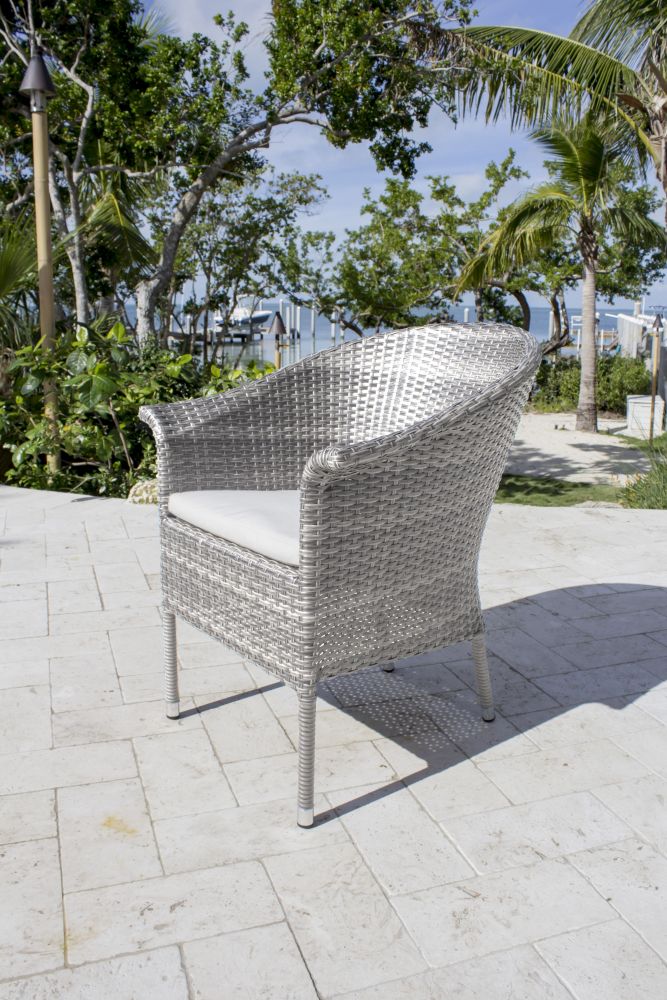 Hospitality Rattan PatioAthens Woven Armchair 895-1130-WW- BetterPatio.com