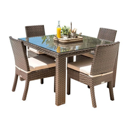 Fiji 5-Piece Side Chair Dining Set with Cushions