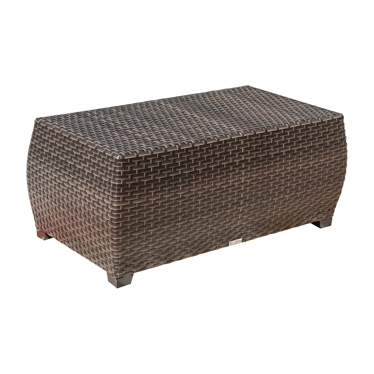Hospitality Rattan PatioFiji Coffee Table with Glass 901-1347-ATQ-CT-GL- BetterPatio.com