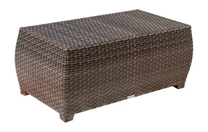 Hospitality Rattan PatioFiji Coffee Table with Glass 901-1347-ATQ-CT-GL- BetterPatio.com