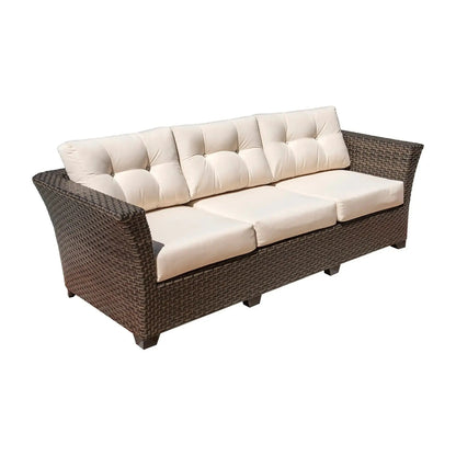 Hospitality Rattan PatioFiji Sofa with Cushions 901-1347-ATQ-S/SU-705- BetterPatio.com