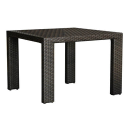 Fiji Square Woven Dining Table with Glass