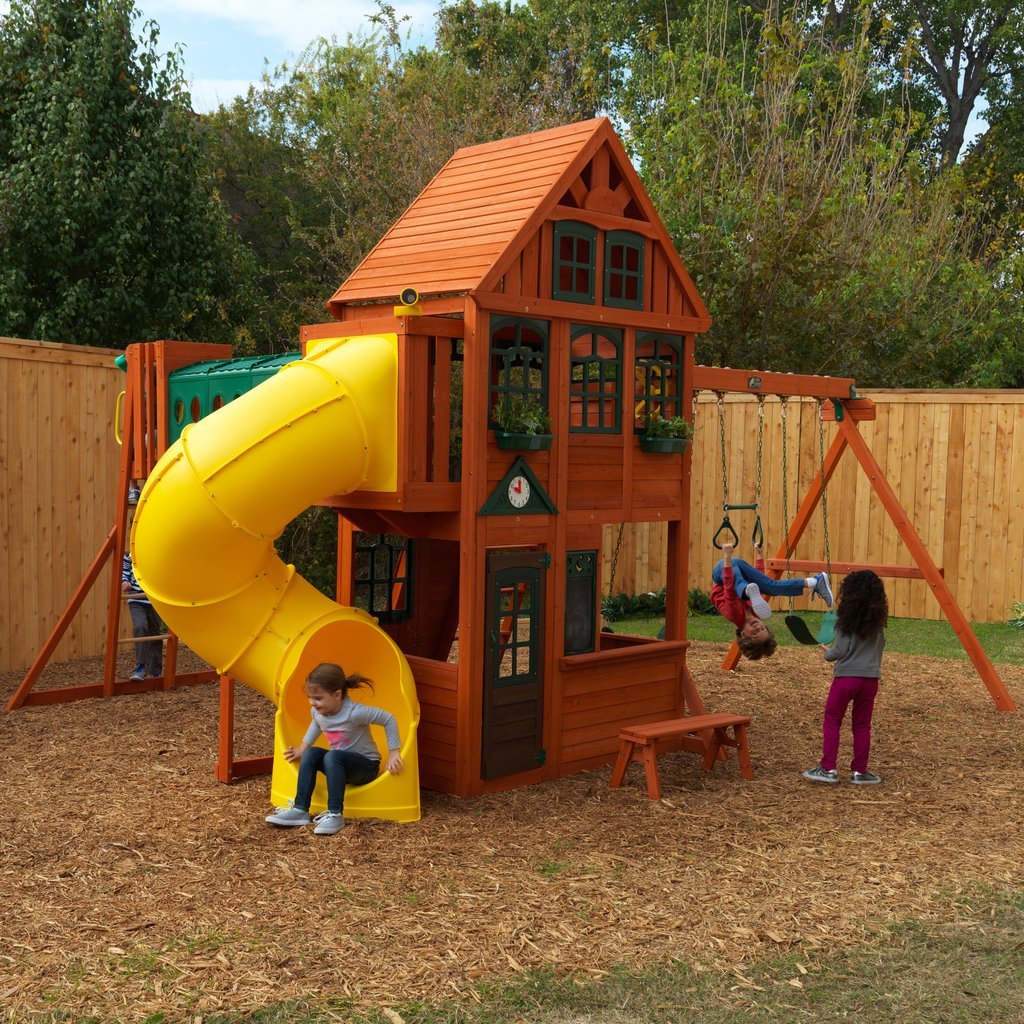 KidKraftKidKraft Cedar Grove Manor Wooden Playset F24827 F24827- BetterPatio.com