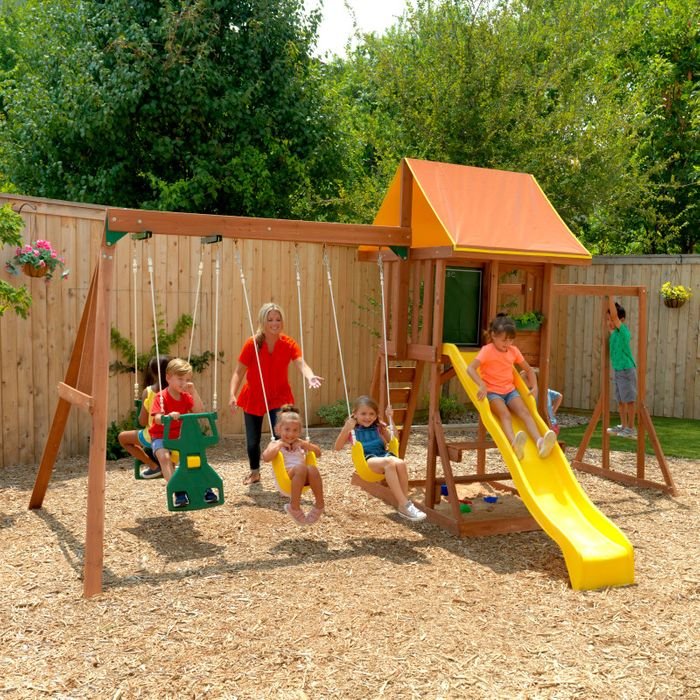 KidKraftKidKraft Cedarbrook Wooden Playset F23850 F23850- BetterPatio.com