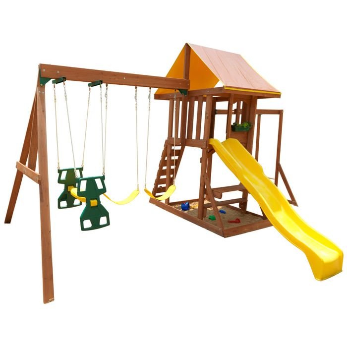 KidKraftKidKraft Cedarbrook Wooden Playset F23850 F23850- BetterPatio.com