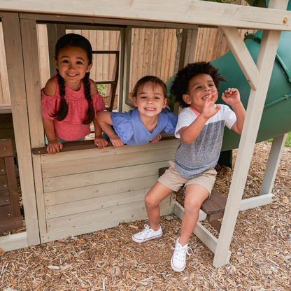 KidKraftKidKraft Cozy Escape Double Decker Wooden Outdoor Playhouse F29045 F29045- BetterPatio.com