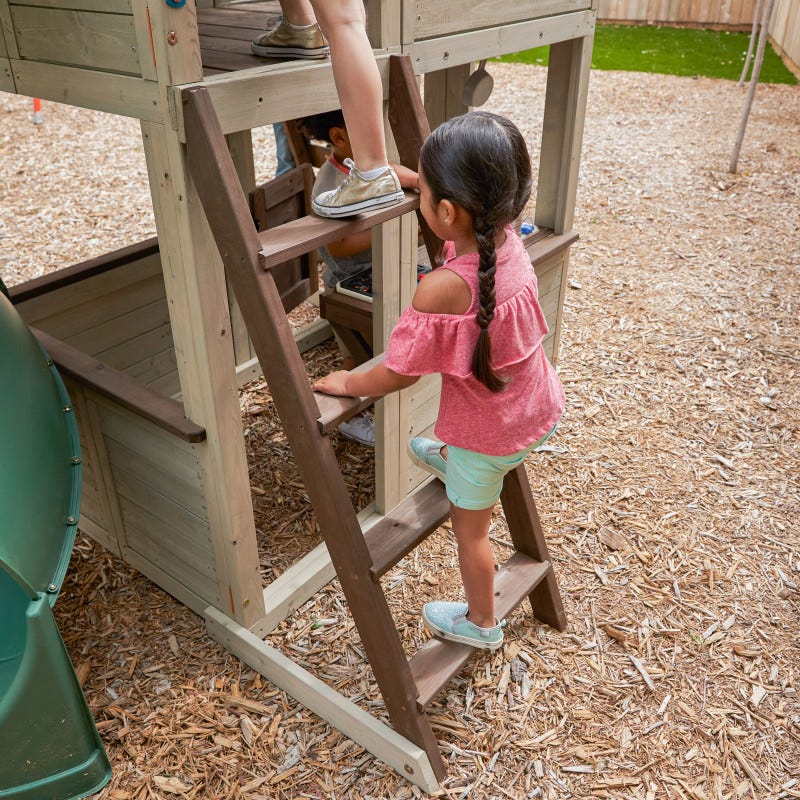 KidKraftKidKraft Cozy Escape Double Decker Wooden Outdoor Playhouse F29045 F29045- BetterPatio.com