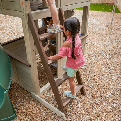 KidKraftKidKraft Cozy Escape Double Decker Wooden Outdoor Playhouse F29045 F29045- BetterPatio.com