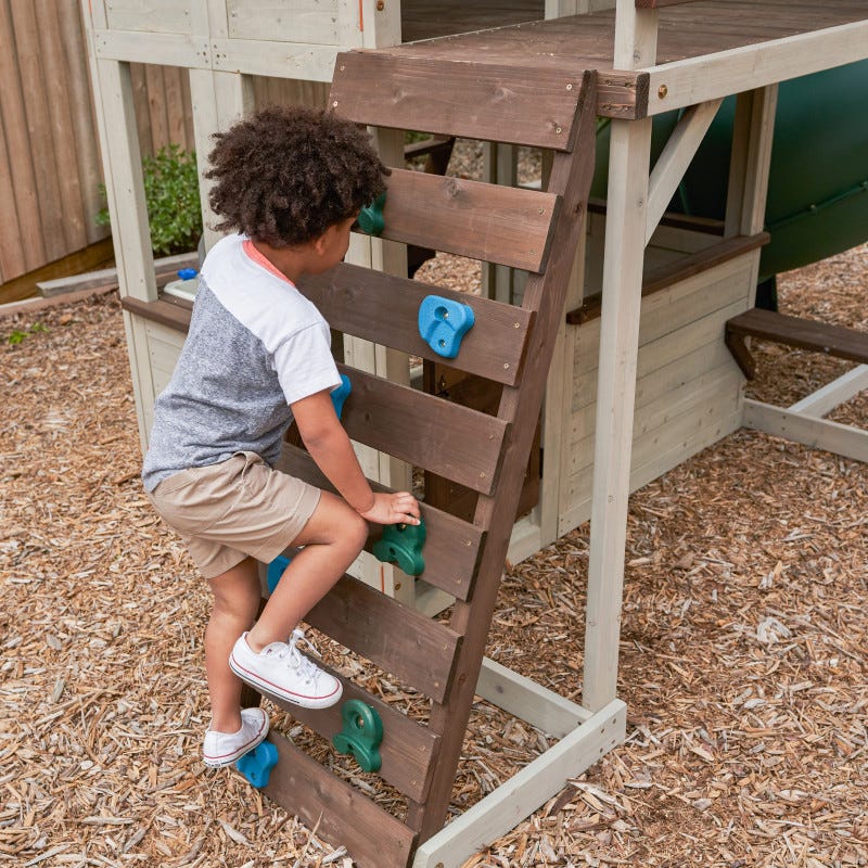 KidKraftKidKraft Cozy Escape Double Decker Wooden Outdoor Playhouse F29045 F29045- BetterPatio.com