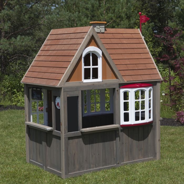 KidKraftKidKraft Greystone Cottage Playhouse with EZ Kraft Assembly P280093 P280093- BetterPatio.com