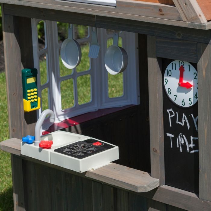 KidKraftKidKraft Greystone Cottage Playhouse with EZ Kraft Assembly P280093 P280093- BetterPatio.com